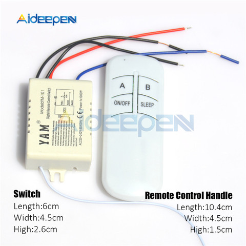 1 Way ON/OFF 220V Lamp Light Digital Wireless Wall Remote Control Switch Receiver Transmitter For LED Lamp One Channel ► Photo 1/6