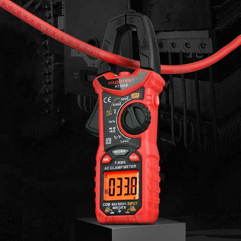 CLAMP Meter Digital AUTOMATIC RANGE With True RMS Current Resistance Capacitance Frequency Handheld Habotest 206 Upgrade Series ► Photo 1/6