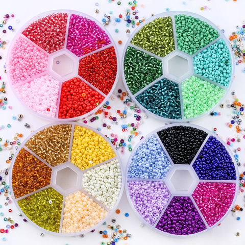 2mm Glass Seed Beads Belt box set charm seedbeads Rondelle Beads For DIY embroidery Making ► Photo 1/6