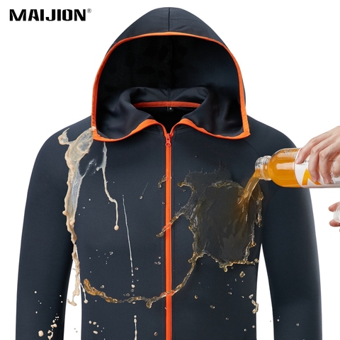 Men Waterproof Hiking Jackets Hydrophobic Clothing Outdoor Breathable Camping Fishing Hooded Jackets Quick Dry Anti-UV Skin Coat ► Photo 1/6