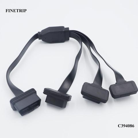Straight Head 16 Pin OBD 1 to 3 Splitter Cable Wire Extension Cords Male to Triple Female Connector For Multiple OBD2 Equipment ► Photo 1/6