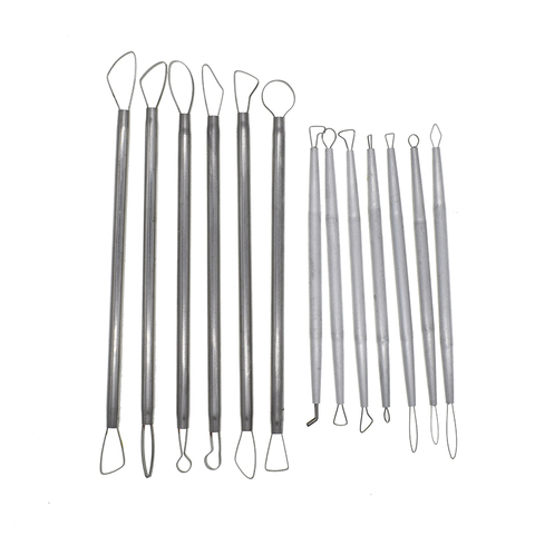 Stainless Steel Polymer Clay Tools Pottery Ceramic Sculpting Tools Carving Ribbon Wire End Loop Clay Tools Set for Detail ► Photo 1/6