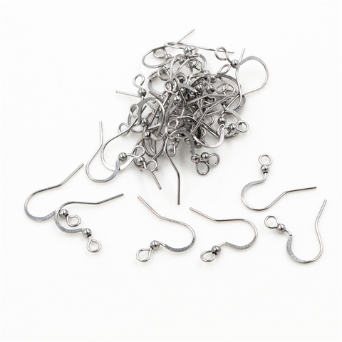 (Never Fade) 100pcs/lot 19x17mm Stainless Steel DIY Earring Findings Clasps Hooks Jewelry Making Accessories Earwire -W3-39 ► Photo 1/2