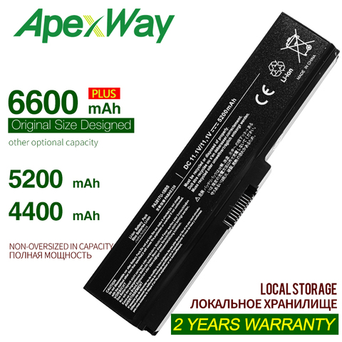 ApexWay Laptop Battery For Toshiba Satellite A660 C640 C650 C655 C660 L510 L630 L640 L650 U400 PA3817U-1BRS PA3816U-1BAS ► Photo 1/5