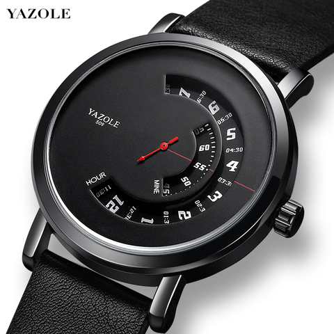 YAZOLE Hollow Design Mens Watches Men Luxury Top Waterproof Quartz Watch Fashion Creativity Men's Unique Watch Relogio Masculino ► Photo 1/6