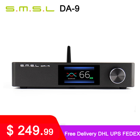 SMSL DA-9 DA9 Bluetooth 5.0 Hi-Res Power Amplifier AMP Support APT- X Remote Control RCA/XLR Input With SU-9 ► Photo 1/6