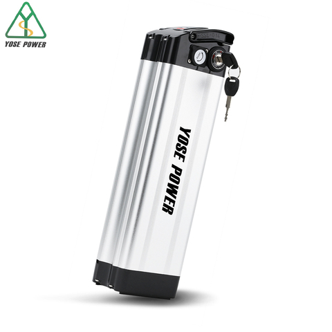 E bike Phylion XH370-10J 36V 48V Battery Silver Fish Ebike Battery with USB For MiFa,Rex,Prophete,Avocet,Viking E-bikes ► Photo 1/6