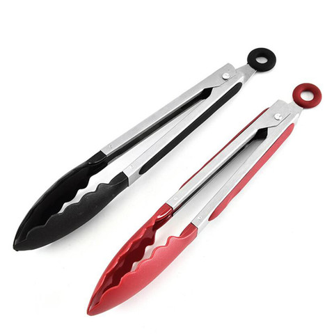 Stainless steel Nylon Kitchen Tongs BBQ Clip Salad Bread Cooking Food Serving Tongs Kitchen Tools High-quantity Food Clip ► Photo 1/6