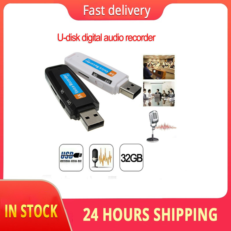 U-Disk Digital Audio Voice Recorder Pen USB Flash Drive Up to 32GB Micro TF 