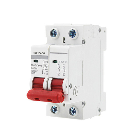 2P DC 1000V Solar Mini Circuit Breaker 6A/10A/16A/20A/25A/32A/40A/50A/63A DC MCB for PV System ► Photo 1/4