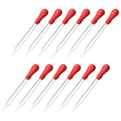 5Pcs 10ml Durable Clear Long Glass Pipette Medicine Laboratory Dropper Red Rubber Head Pipet R0M0 Lab Supplies ► Photo 1/6