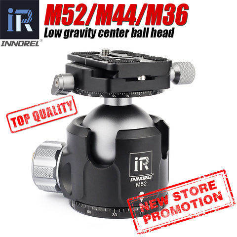 Low Center of Gravity 52mm 44mm 36mm tripod ball head Double U Notch ultra-low profile Damping setting CNC ballhead heavy duty ► Photo 1/6