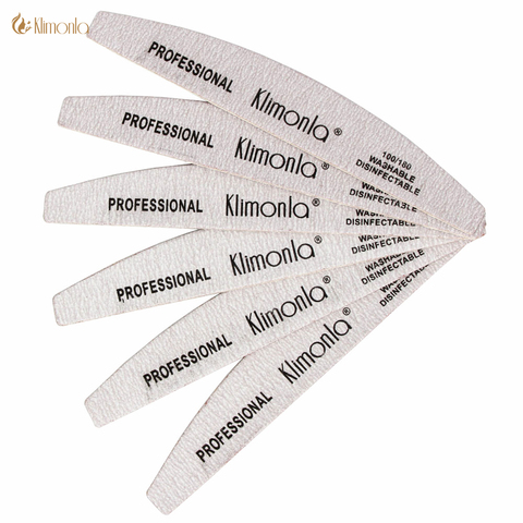 7Pcs/Lot Professional Wooden Nail Files 100/180 Grit Grey Boat Thick Sandpaper Sanding Buffer Files Beauty Tools DIY Salon ► Photo 1/6