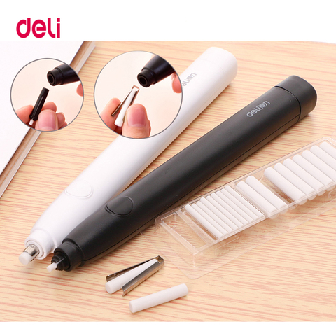 Deli Pencil Drawing Mechanical Electric Eraser Cute Kneaded  Erasers for Kids School Office Supplies Rubber Pencil Eraser Refill ► Photo 1/6