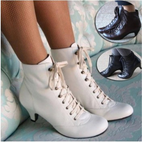 2022 New Ankle Boots Cowboy Boots for Women Shoes Winter Black White Boots Zapatos De Mujer Booties Botas Mujer Invierno 34-43 ► Photo 1/5