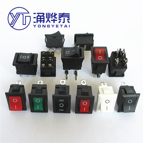 YYT 10PCS KCD1 rocker switch KCD1-101 2pin 4pin water dispenser electronic weighing boat rocker power button 15*21MM ► Photo 1/2