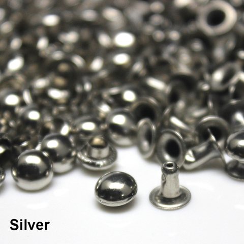 Wholesale Silver Rivets Cone Studs for Clothes Metal Spikes Double Cap  Rivet Stud Round Nail DIY Shoes Bags Clothing Accessories - AliExpress