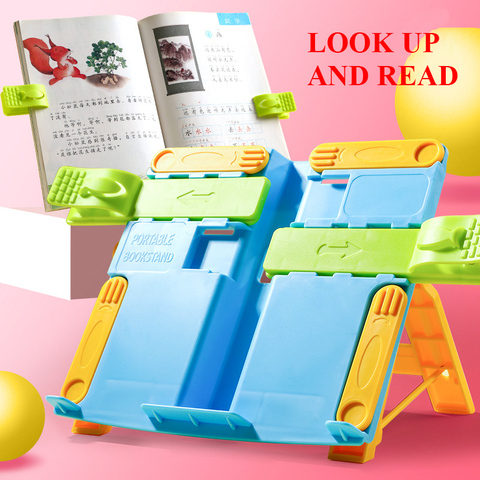 Multicolor Book Stand Holder Portable Foldable Bookend Bookstand Reading Support For Student Children Writing Bracket Office Use ► Photo 1/6