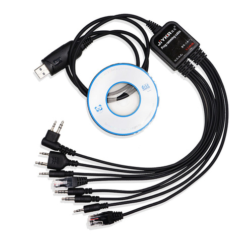 8 in 1 Multi-functions USB Programming Cable with CD Baofeng Walkie Talkie UV5R UV82 for TYT Kenwood Motorola Yaesu HYT Radio ► Photo 1/6