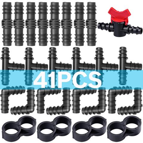 KESLA Drip Irrigation Watering 16mm Barbed Fittings Connectors Tee Elbow Coupling Cap Plug End Kit 1/2 Inch Tubing Hose Garden ► Photo 1/6