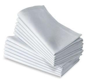 15    50PC 100% COTTON RESTAURANT DINNER CLOTH LINEN WHITE 50x50cm PREMIUM HOTEL NEW NAPKINS ► Photo 1/1