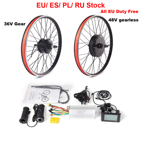 48V electric bike conversion kit front rear hub motor wheel drive 500W 1000W 1500W for ebike 20-29inch 700C MTB bicycle with LCD ► Photo 1/6