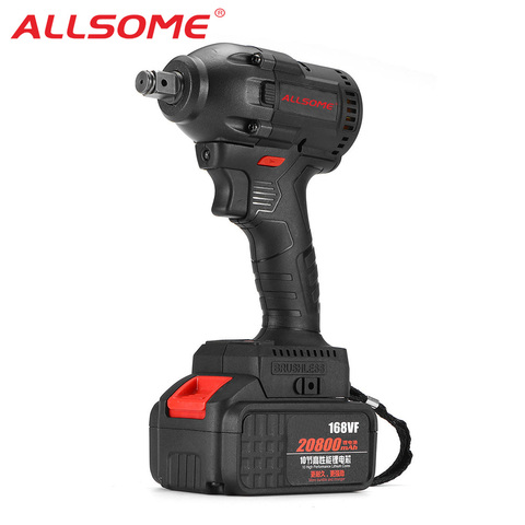 ALLSOME 168VF 520N.m 20800mah Brushless Wrench Li-ion Battery Electric Wrench Cordless Waterproof Impact Wrench Kit HT2896 ► Photo 1/6