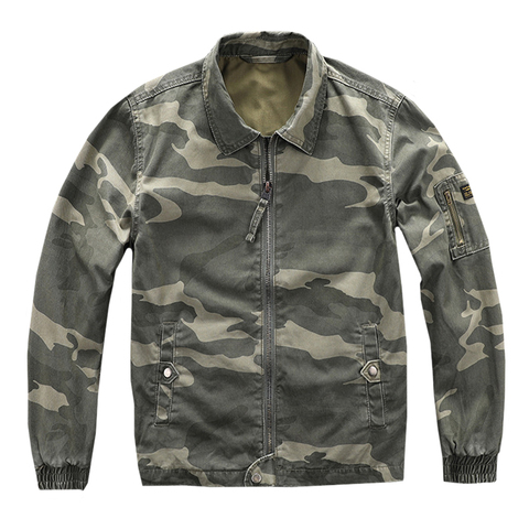 Camouflage Jacket Men Cargo Coat Mens Military Biker Jacket Hip Hop Casual 2022 Fashion Spring Fall Camo Jackets for Men S311 ► Photo 1/6