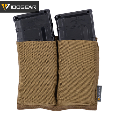 IDOGEAR Tactical 5.56 Magazine Pouch Fast Draw MOLLE Mag Pouch Carrier Double Open Top Airsoft Gear 3554 ► Photo 1/6