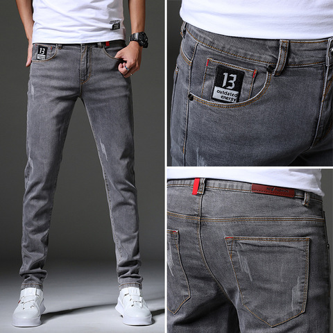 Brand Men Jeans Slim Fit Skinny Denim Jeans Designer Elastic