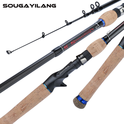 Sougayilang 1.8M-2.7M  Protable Telescopic Fishing Rod  Ultralight Carbon Fiber Cork Handle Travel Spinning/casting Fishing Rod ► Photo 1/6