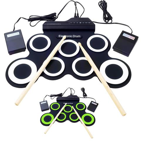 Folding Hand Roll Up Thicken Silicone Kids Electronic Drum Percussion Instrument Kids Electronic Drum Percussion Instrument Kids ► Photo 1/6