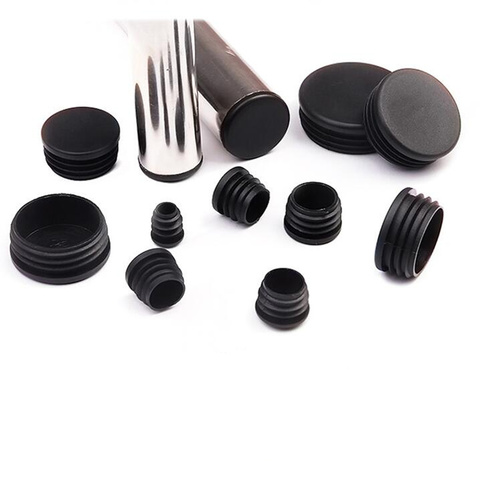 10Pcs pvc round pipe plug Black 14-70mm inner hole dust cover Furniture Leg Plug Chair Blanking End Caps Protector  Hardware ► Photo 1/6