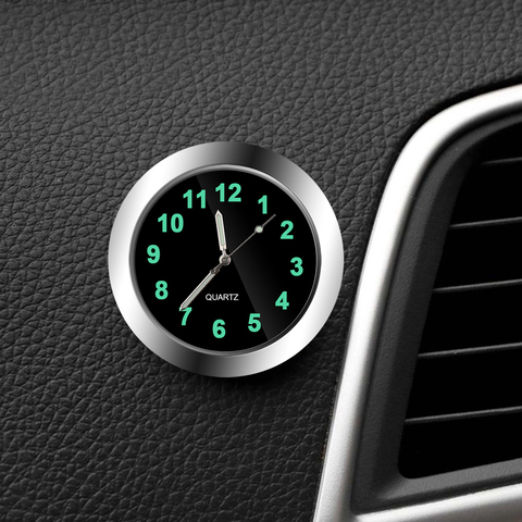Mini Car Clock Luminous Automobiles Internal Stick-On Digital Watch Mechanics Quartz Clocks Auto Ornament Car Accessories ► Photo 1/6