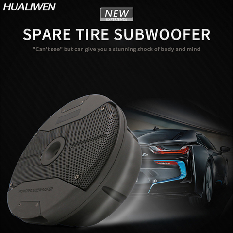 Car audio spare tire subwoofer Double 6.5 inch car active subwoofer 12V audio conversion ► Photo 1/6