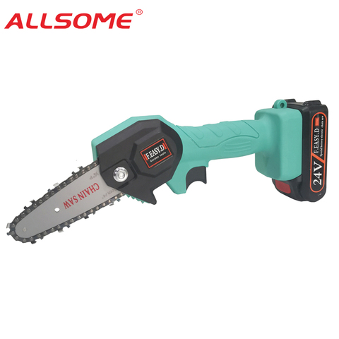24V Portable Electric Pruning Saw Electric Saws Woodworking Electric Saw Garden Logging Mini Electric Chain Saw Lithium Battery ► Photo 1/6
