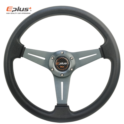 EPLUS Car Sport Steering Wheel Racing Type High Quality Universal 14 Inches 350MM Aluminum PU 5 Color Car Styling Quick Release ► Photo 1/6