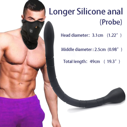 CHASTE BIRD Soft Silicone Long Probe Anal Plug Masturbation Dildo Butt Expander Prostate Massage Wand Couple Adult Gay Sex Toys ► Photo 1/6