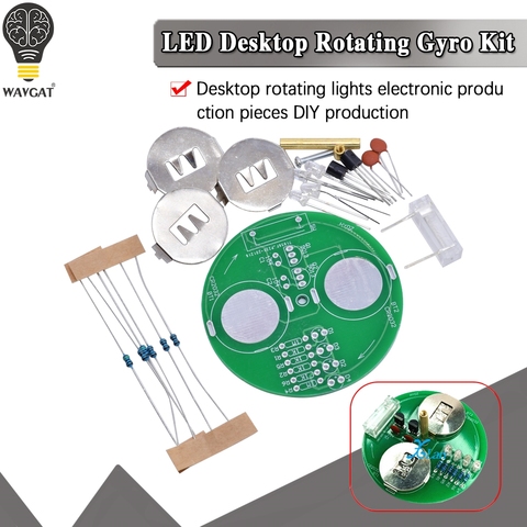 diy electronic kit LED gyro DIY welding kit Rotating lantern Inline components diy electronic sodering project(no battery) ► Photo 1/6