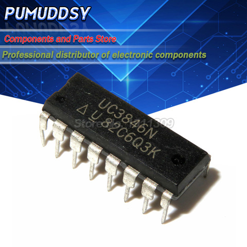 5PCS UC3846 UC3846N DIP16 package DC switching regulator controller IC ► Photo 1/1