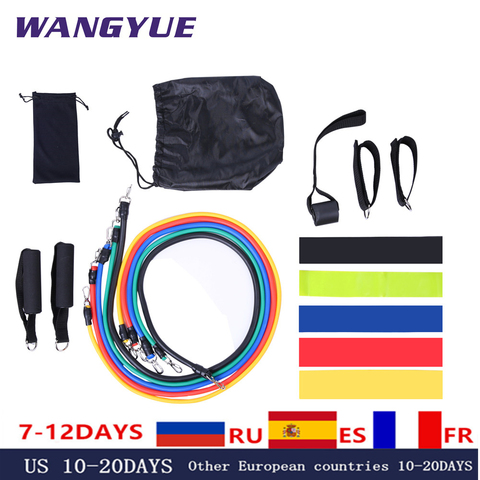 17Pcs/Set Latex Resistance Bands Gym Door Anchor Ankle Straps With Bag Kit Set Yoga Exercise Fitness Band Rubber Loop Tube Bands ► Photo 1/6