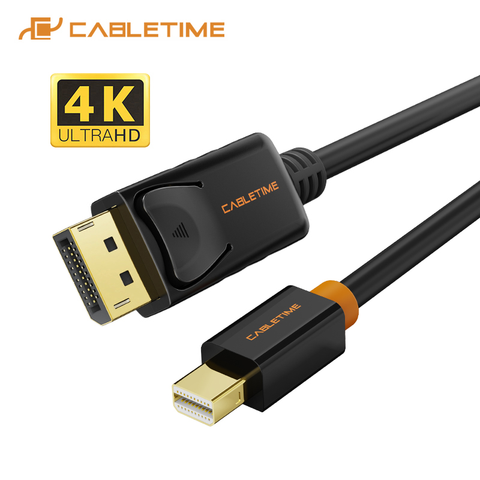 CABLETIME Mini Display Port to Display Port Cable 4K 60HZ Thunderbolt to DP 4K Cable Mini DisplayPort DP For Macbook C053 ► Photo 1/6