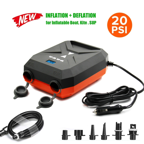 20PSI Electric Air Pump Automatic Double Stage Intelligent Air Compressor with 6PCS Nozzles for SUP Boat Kayak Inflatable Pump ► Photo 1/6