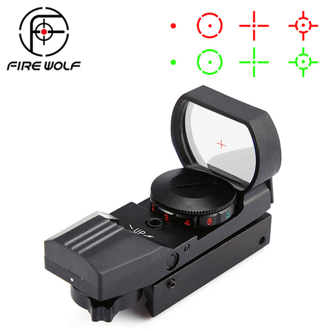 Hot 20mm/11mm Rail Riflescope Hunting Optics Holographic Red Dot Sight Reflex 4 Reticle Tactical Scope Collimator Sight ► Photo 1/6