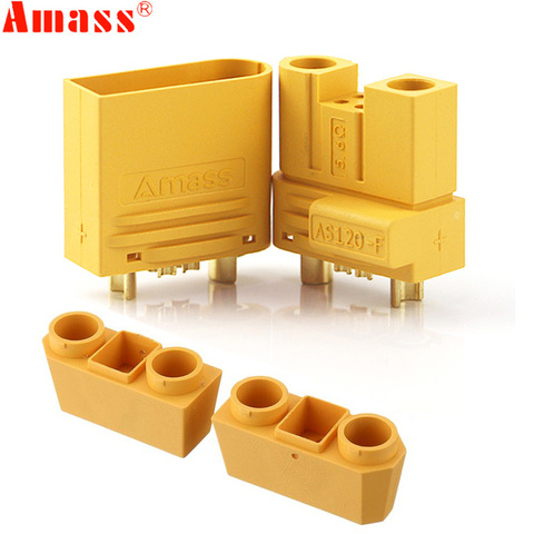 Amass AS120 Male/Female Plug Connector Resistance Adapter Plug for RC Model FPV Racing Drone Lipo Battery Multirotor Parts ► Photo 1/6