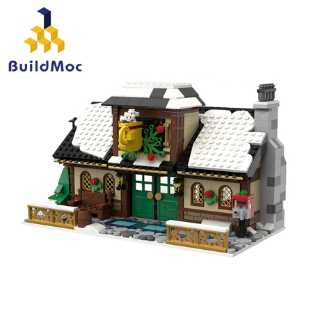 Christmas Series Winter Village Lepining  Scene Holiday City Train Reindeer Friends Building Blocks Santa Claus Toys gift ► Photo 1/4