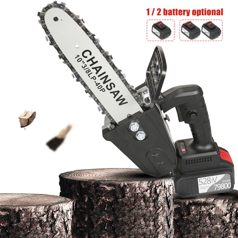 10inch Electric Chainsaw 21V Brushless Cordless Chain Saw Pruning Saws 6.0Ah Battery Powered Wood Cutter Woodworking Tool Kits ► Photo 1/6