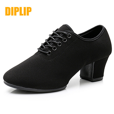 DIPLIP New Latin Dance ShoesTango Salsa Girls Woman Adult Modern Ballroom Dance Shoes Teacher Shoes 3.5/5cm Oxford Sneakers ► Photo 1/6