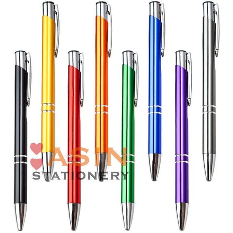 Hot sell stationery promotion metal ball pen with logo advertising ballpoint pen wholesale personalized metal pen ► Photo 1/6