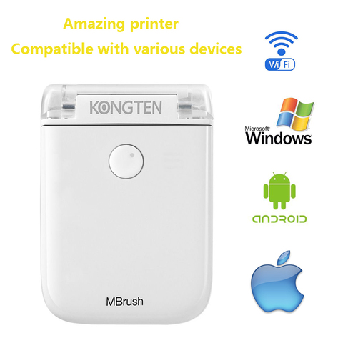 Kongten Mbrush Printer Handheld Portable Mini Inkjet Printer Ink Cartridge for iOS Android Printer Machine DIY for Clothes ► Photo 1/6